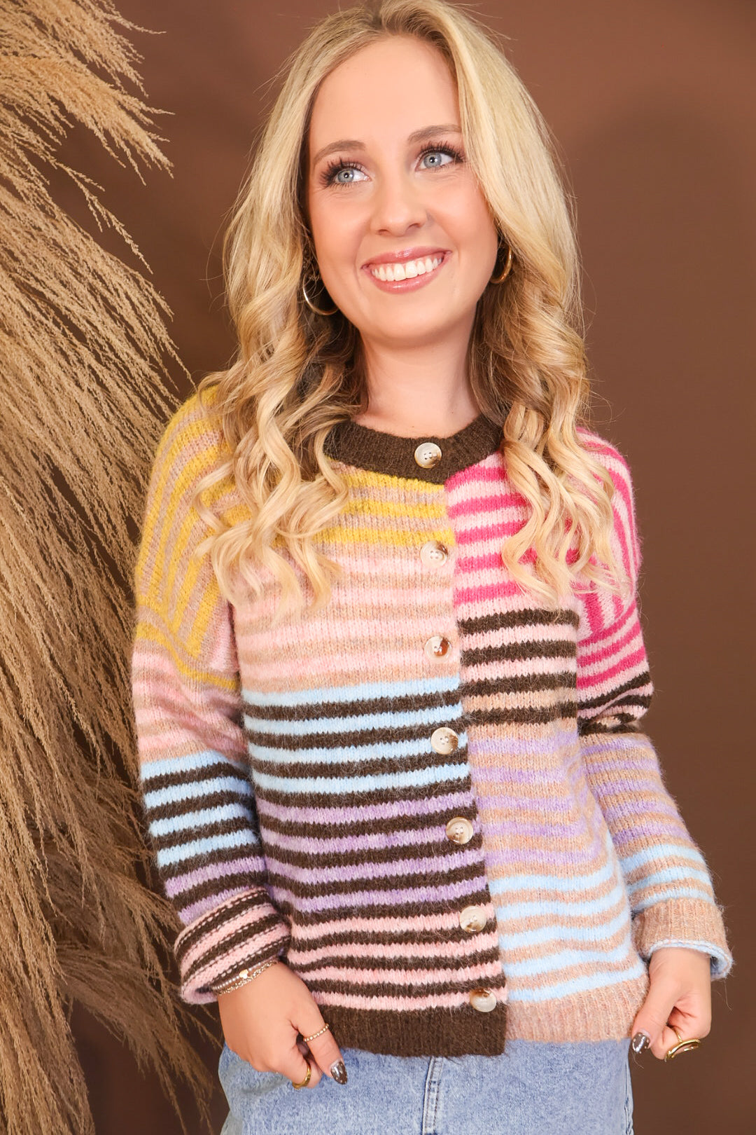 Multi Striped Cardigan