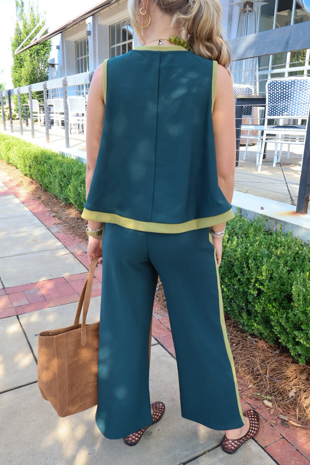 Hunter Green Knit Pants Set