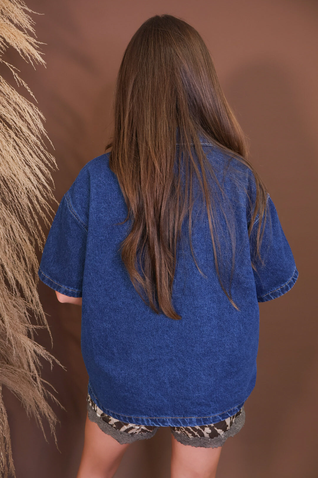 Dark Denim Button Up Shirt