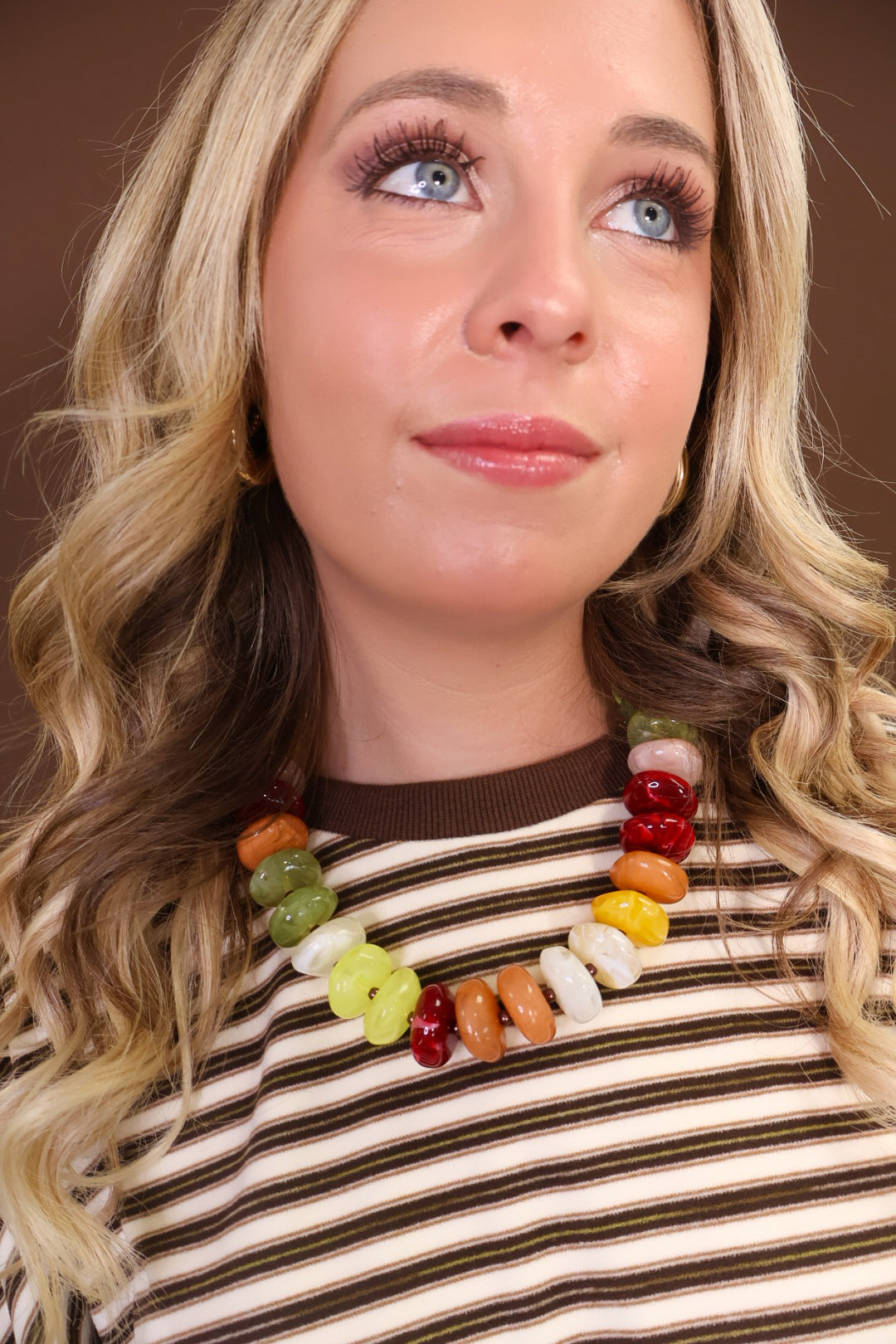 Multicolor Autumn Chunky Bead Necklace