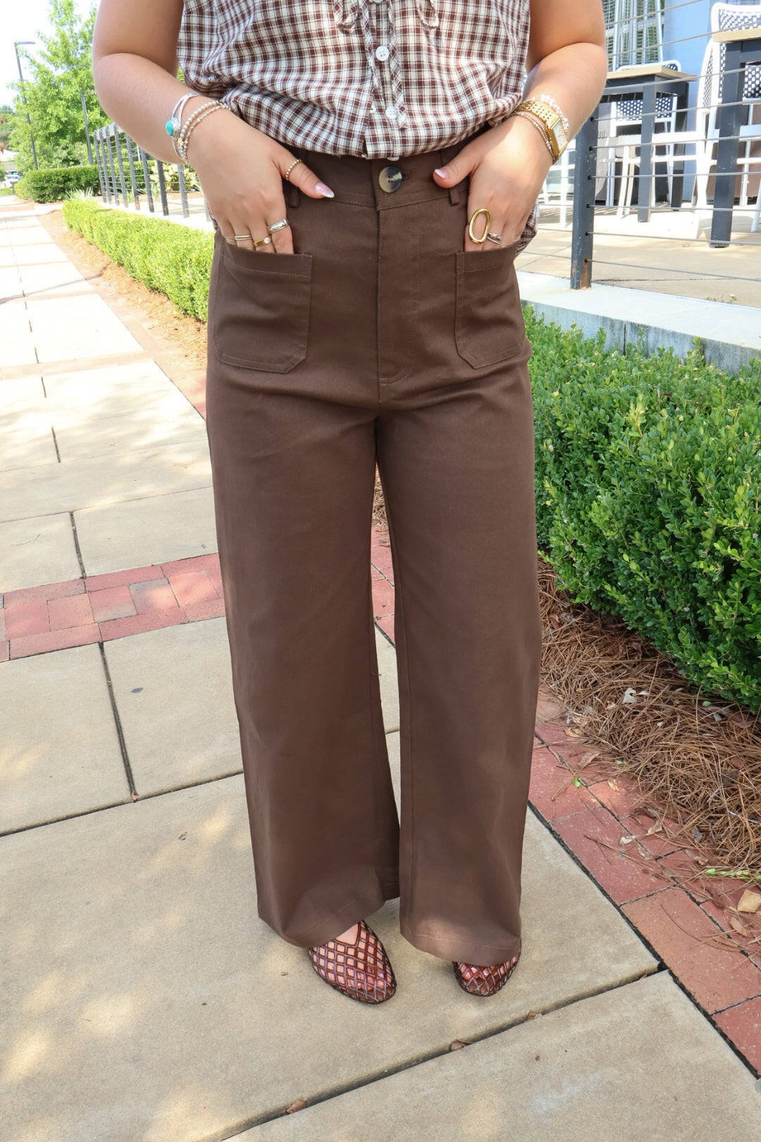 Brown Wide Leg Pants