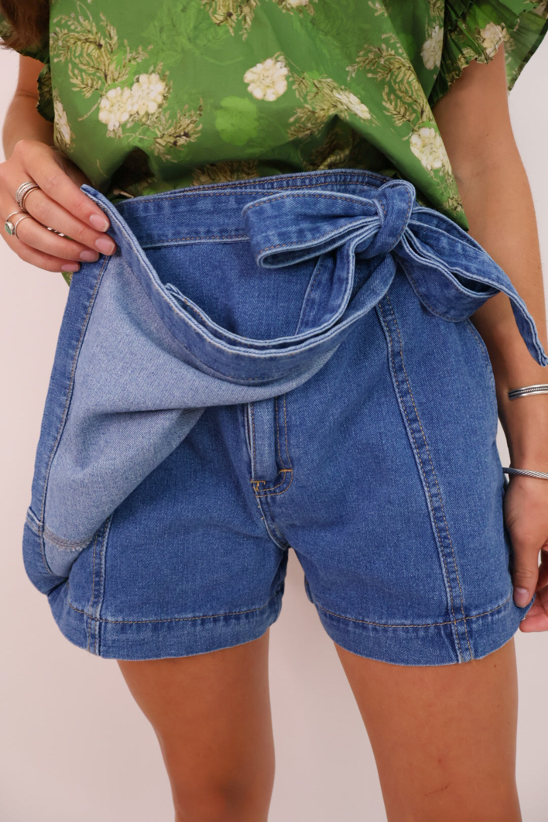 Denim Wrap Skort