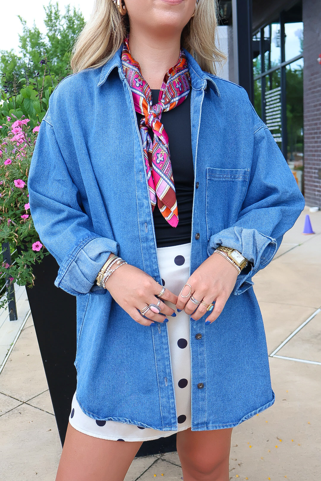 Oversized Denim Shirt Jacket