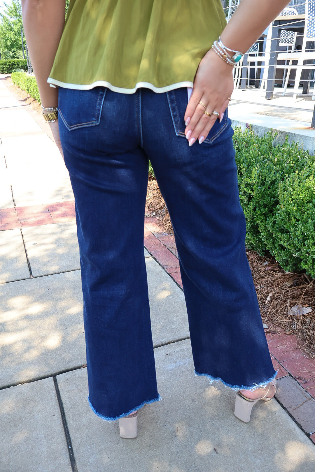 Vervet Olivia High Rise Dark Wash Crop