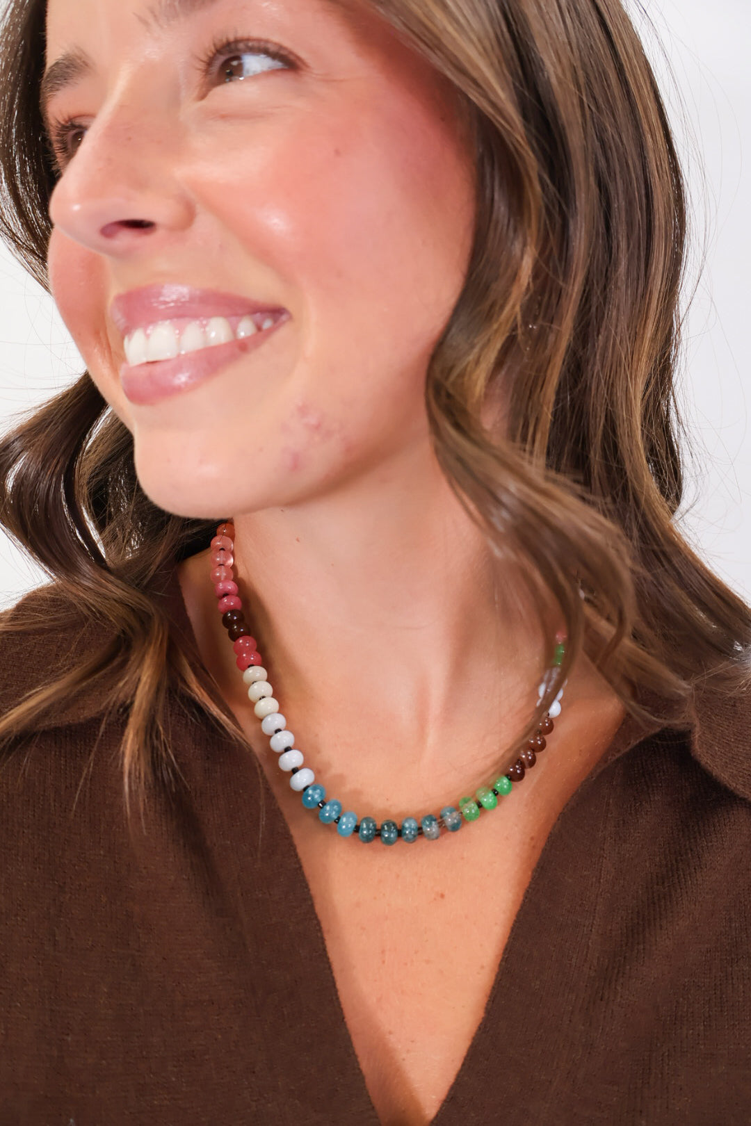 Multicolor Rondelle Bead Necklace