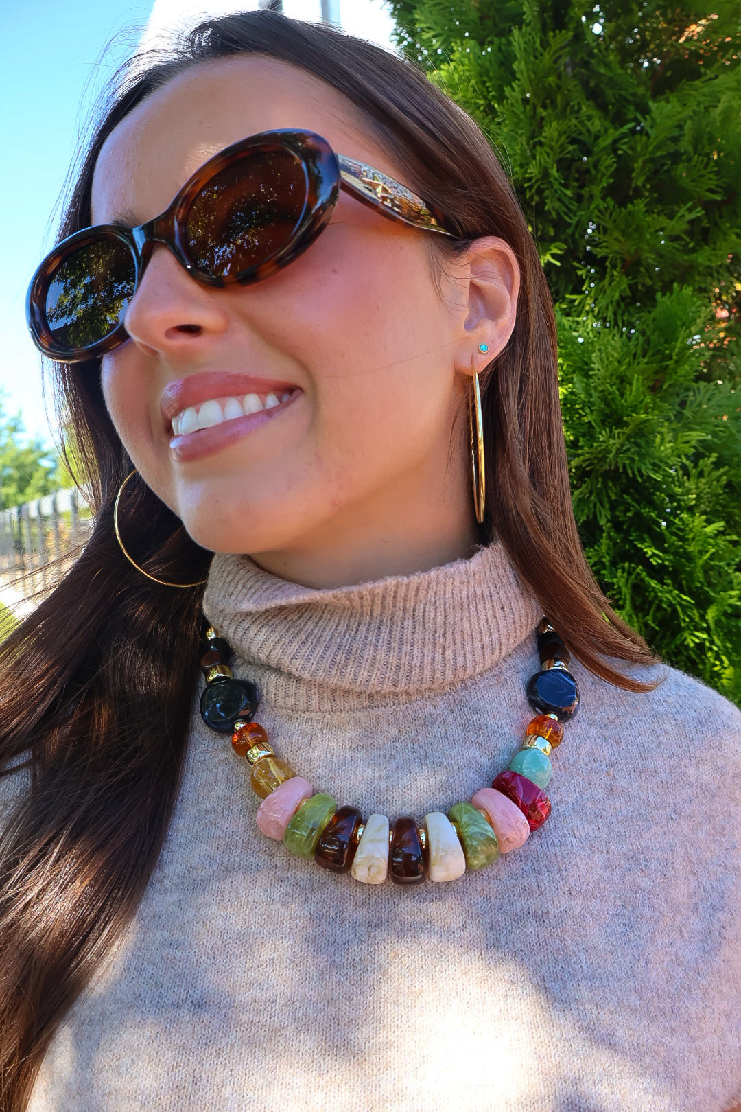 Multicolor Chunky Beaded Necklace