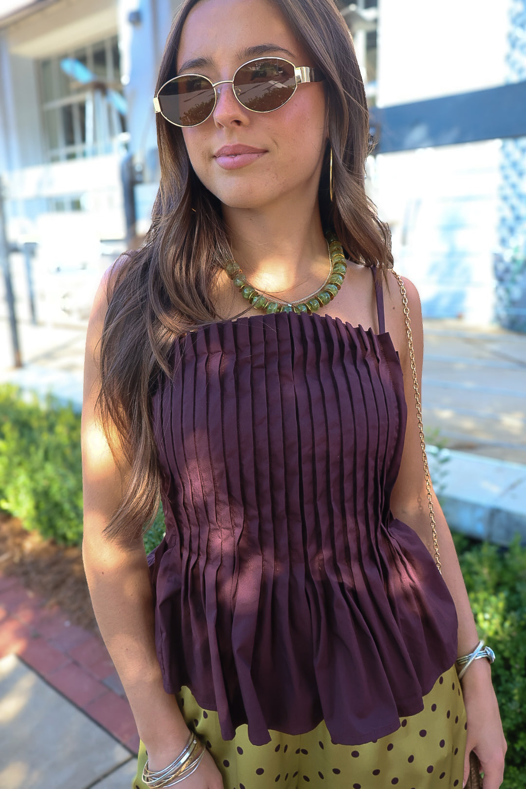 Olive Green Beaded Necklace