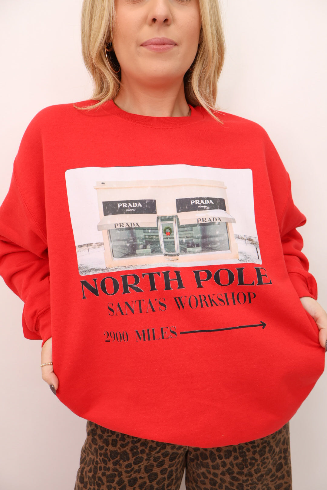 North Pole Storefront Sweatshirt ¨C Red
