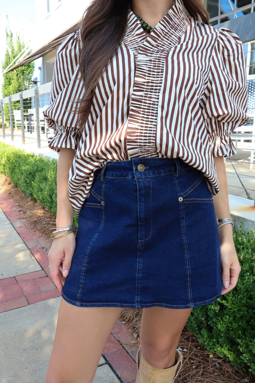Dark Denim Mini Skort
