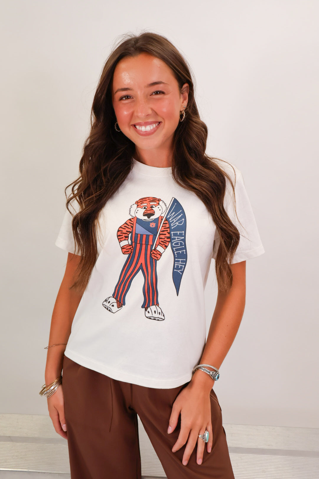 Auburn War Eagle Hey Aubie Crop Tee