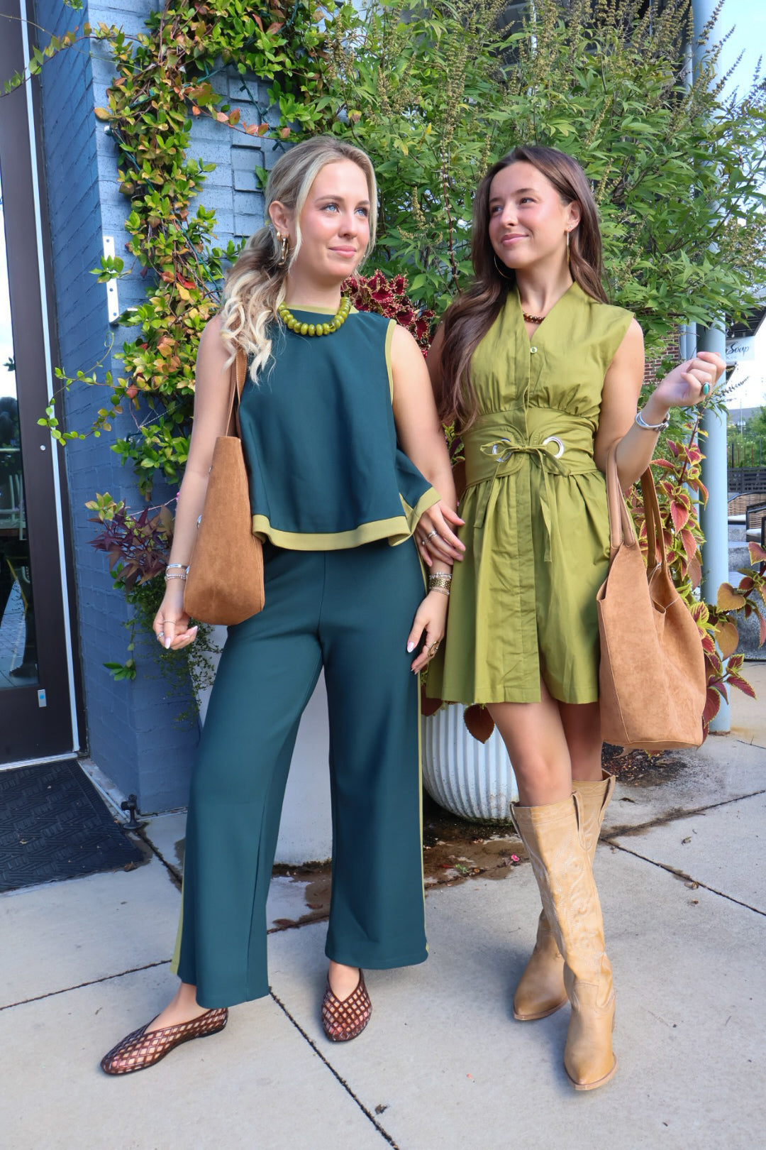 Hunter Green Knit Pants Set