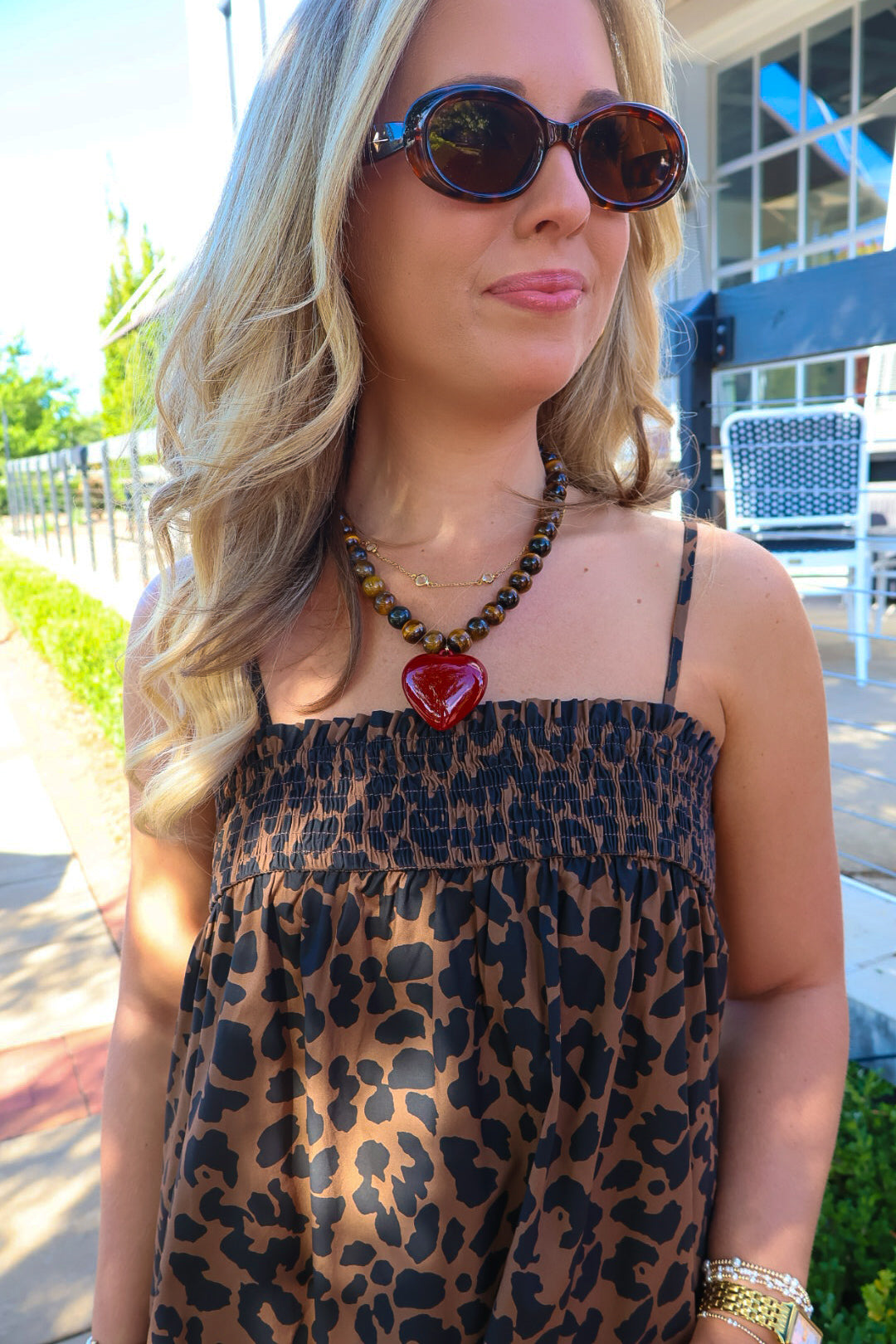 Leopard Maxi Dress With Pockets