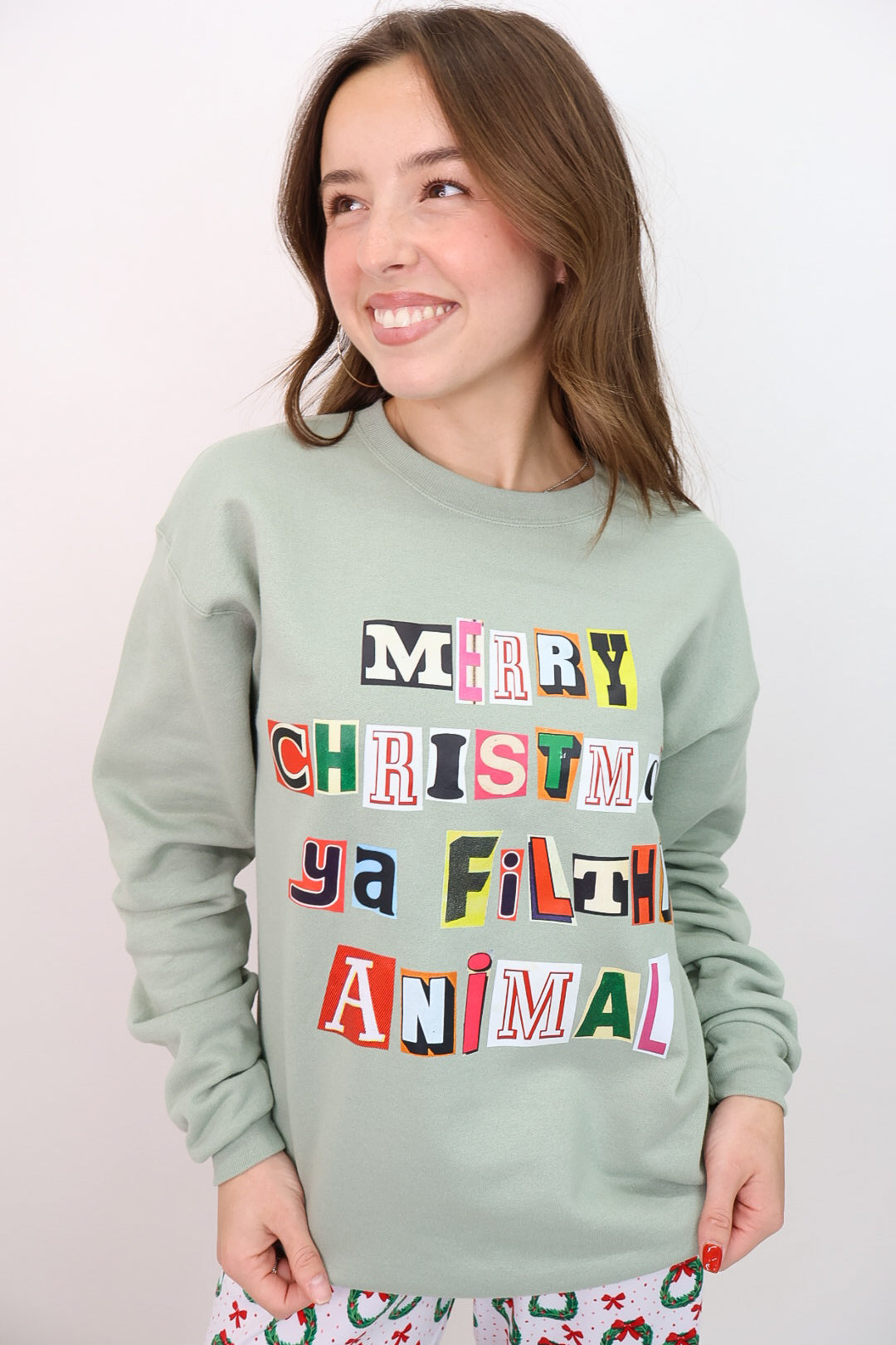 Merry Christmas Ya Filthy Animal Sweatshirt