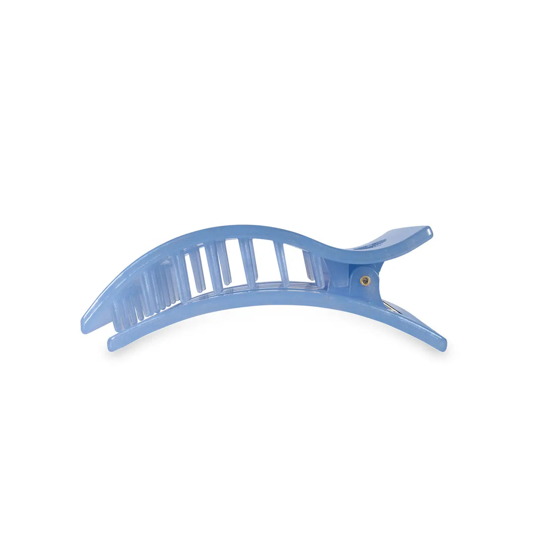 TELETIES Medium Flat Rectangle Hair Clip - Blue Lagoon