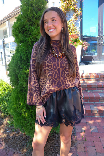 Wide Cut Leopard Sweater