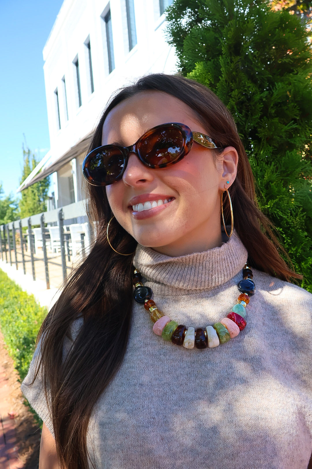 Multicolor Chunky Beaded Necklace