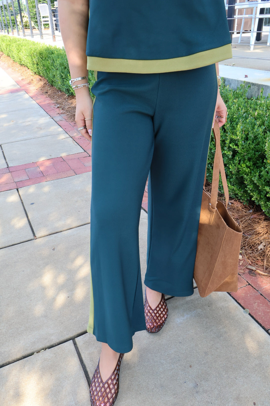 Hunter Green Knit Pants Set