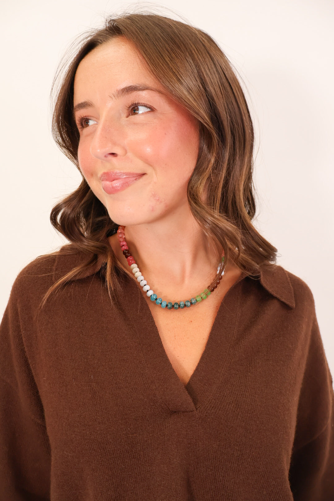 Multicolor Rondelle Bead Necklace