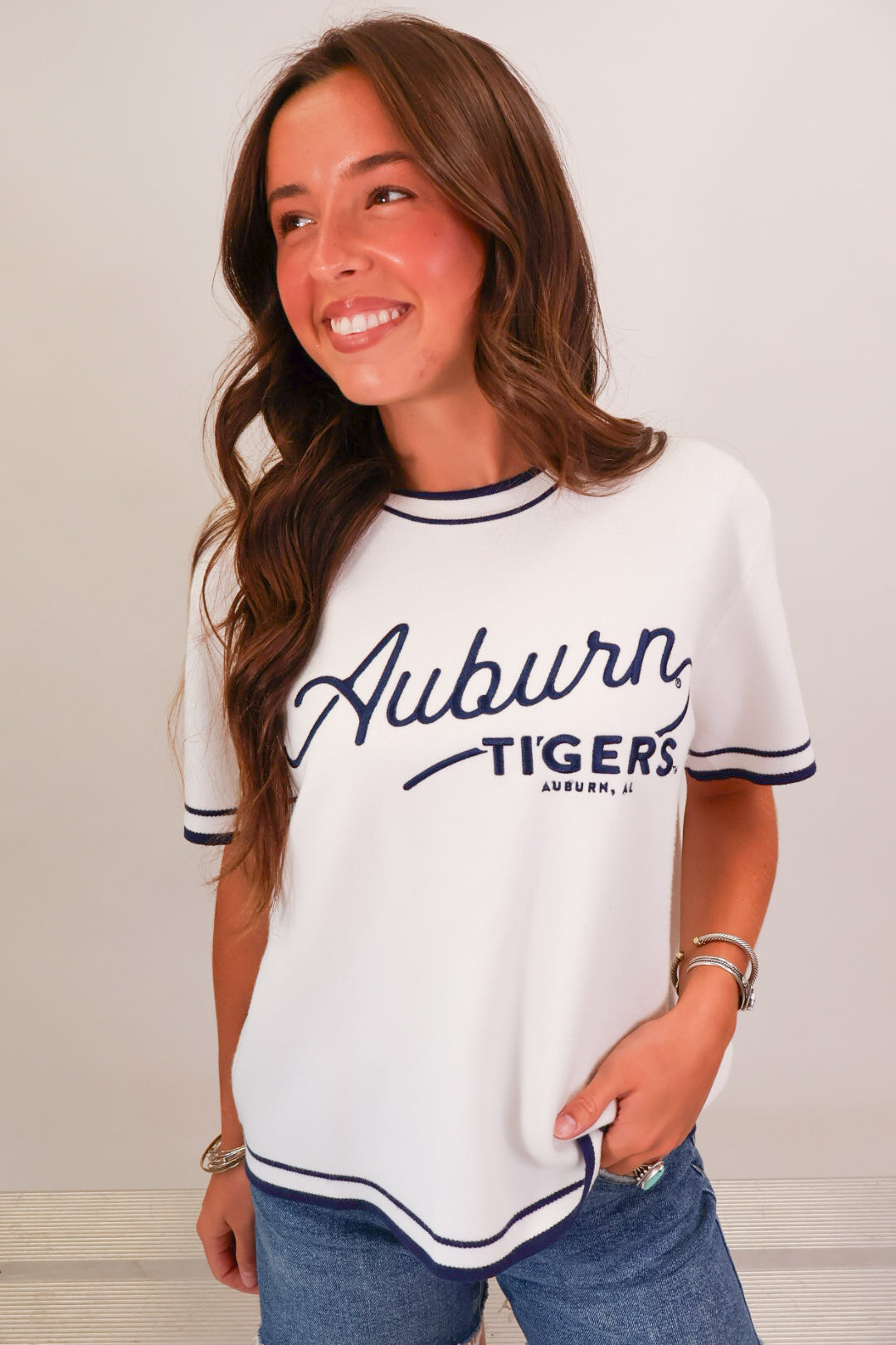 Auburn Tigers Script Sweater Top