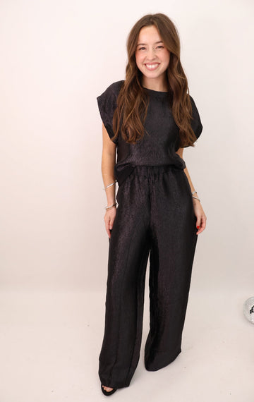 Black Luxe Pants Set