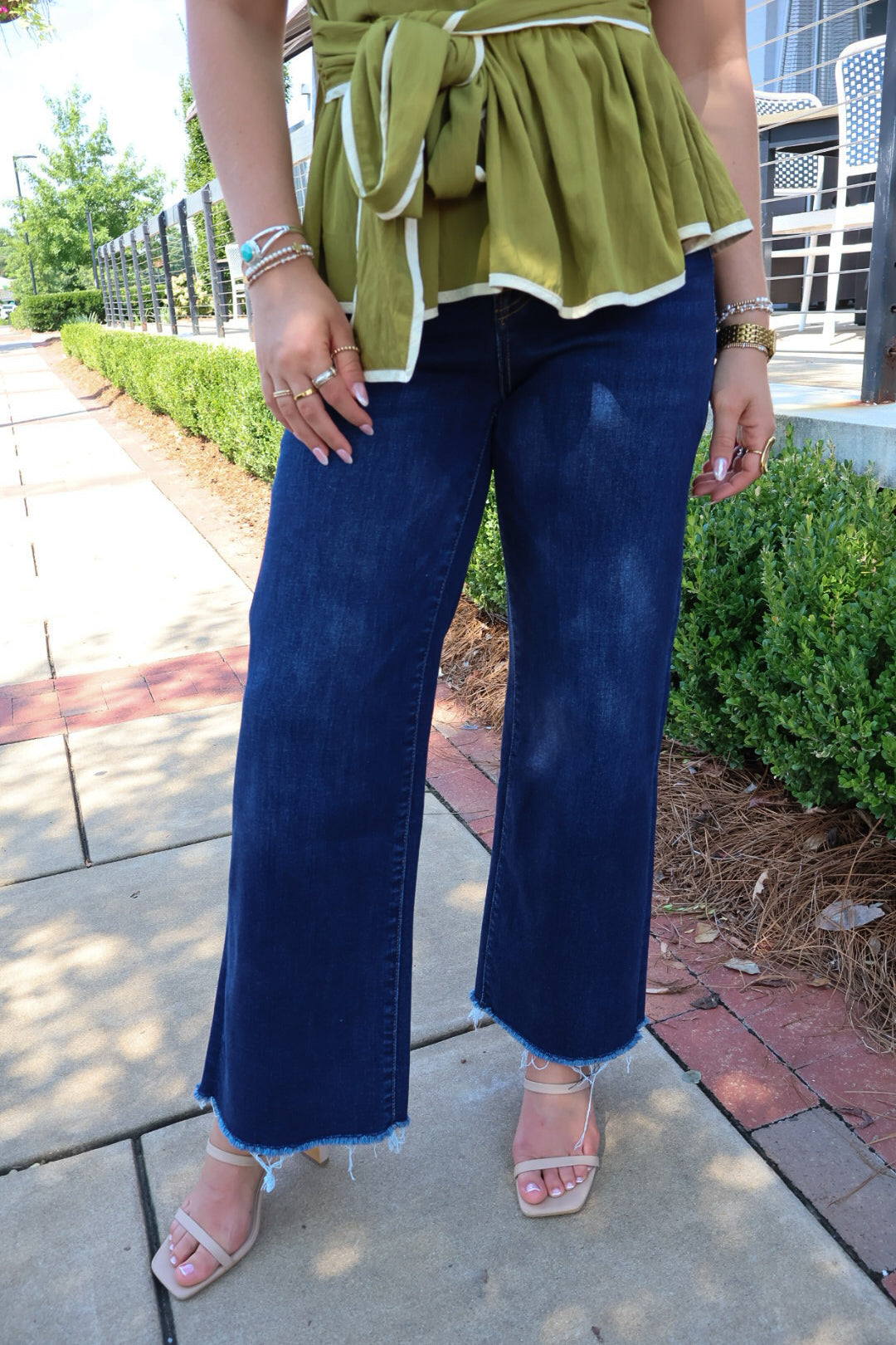 Vervet Olivia High Rise Dark Wash Crop