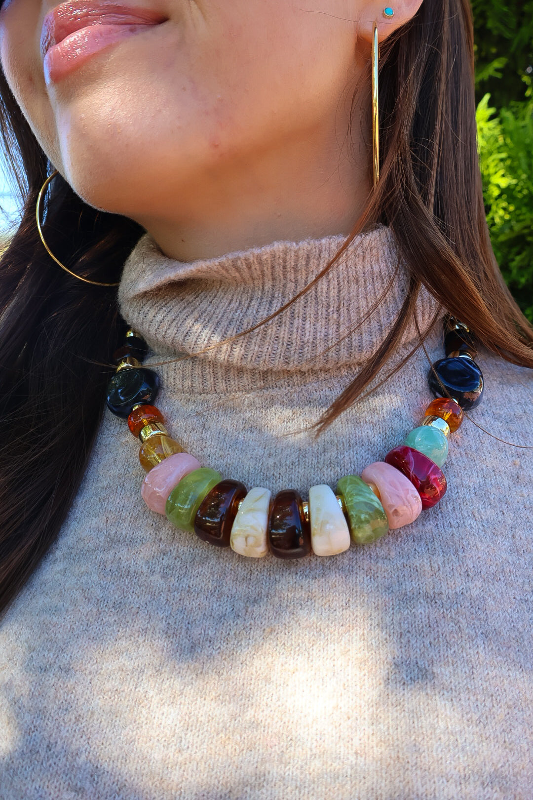 Multicolor Chunky Beaded Necklace