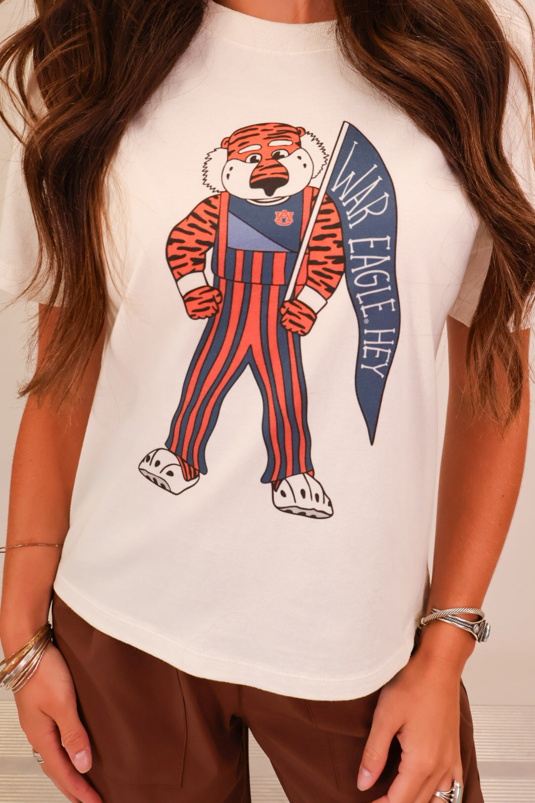 Auburn War Eagle Hey Aubie Crop Tee