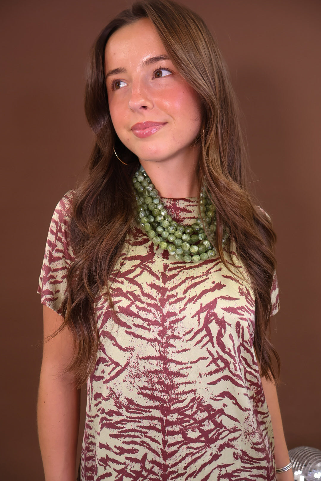 Multi Strand Green Beaded Necklace
