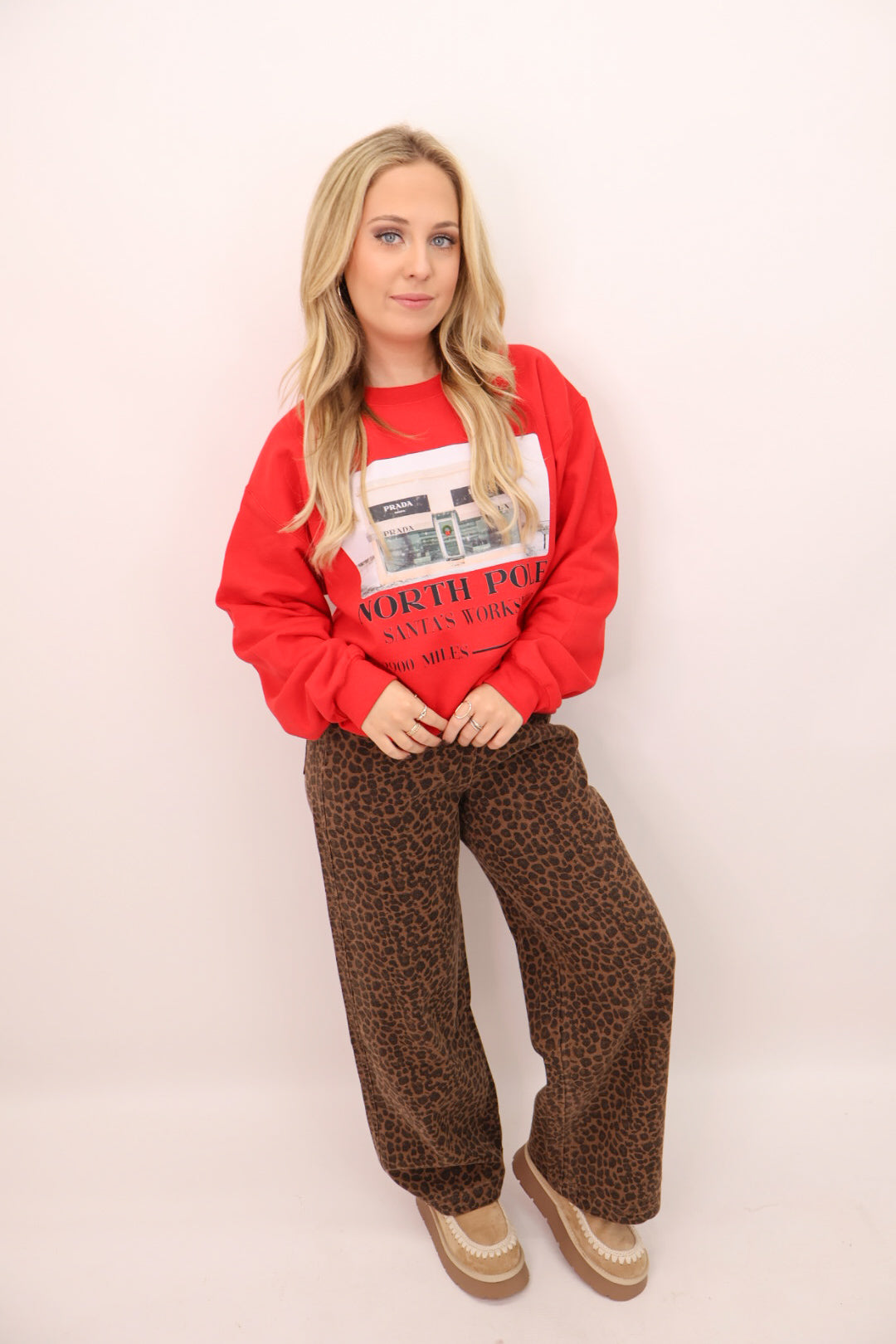 North Pole Storefront Sweatshirt ¨C Red