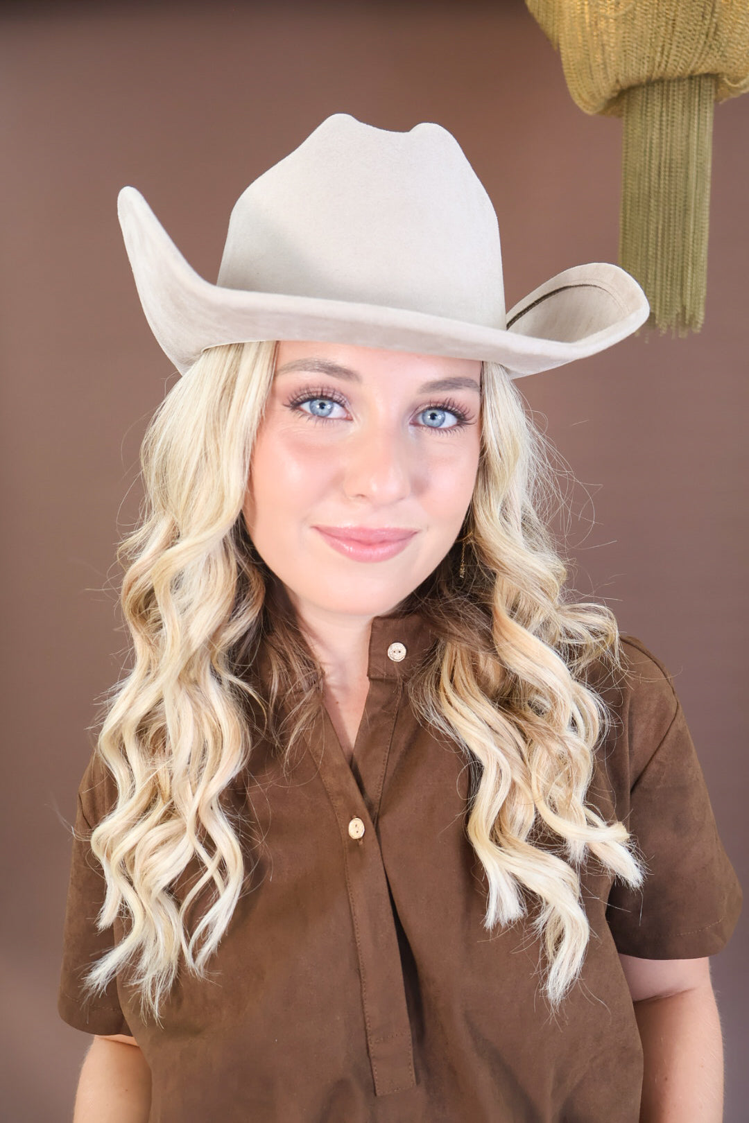 Tan Suede Western Cowboy Hat