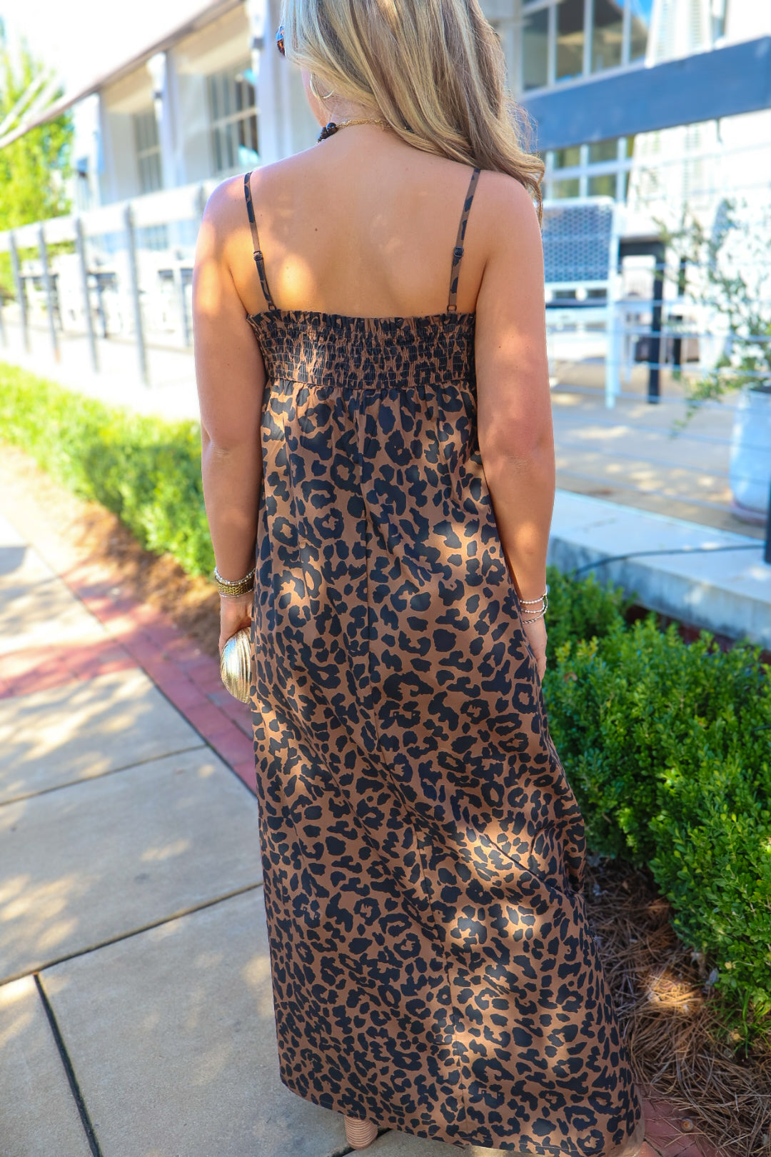 Leopard Maxi Dress With Pockets