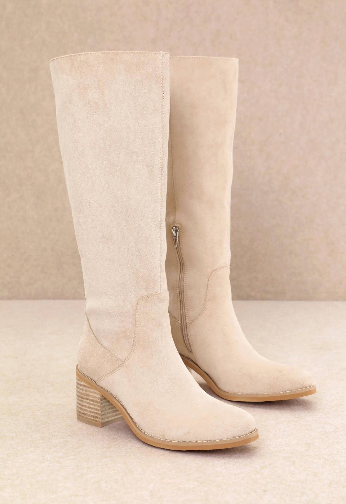 Juno Beige Tall Boot